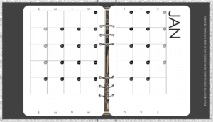 MY 6RING BINDER: 2025 Monthly Calendars (48 Pages) 24 Sheets