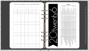 MY 6RING BINDER: 2026 Weekly View (106 Pages) 53 Sheets