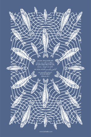 TEEDOEK : Die Waters (Delft blou)