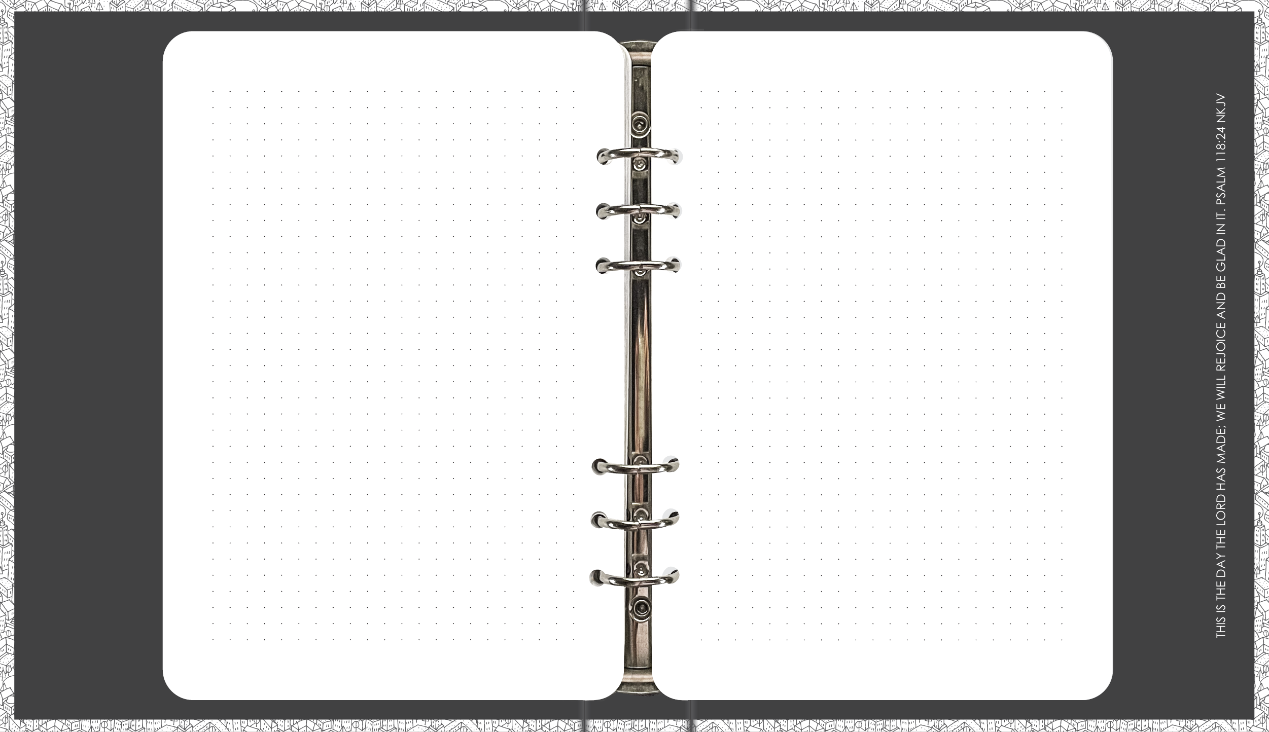 MY 6RING BINDER: Dot Grid Journal Pages (100 Pages) 50 Sheets