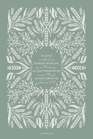 TEEDOEK : Brood van die lewe (olyf groen)