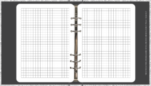 MY 6RING BINDER: Grid Pages (100 Pages) 50 Sheets