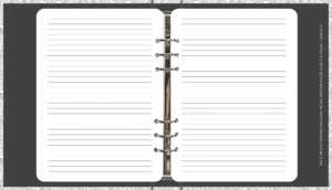 MY 6RING BINDER: Lined Pages (100 Pages) 50 Sheets